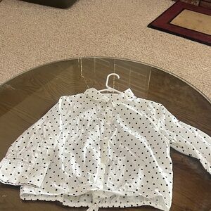 Polka Dot tie front  blouse Chicos